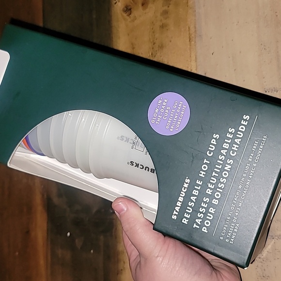 Starbucks Reusable Hot Cups with Lids Glow-in-the-Dark Halloween Fall 6pk - Picture 9 of 16